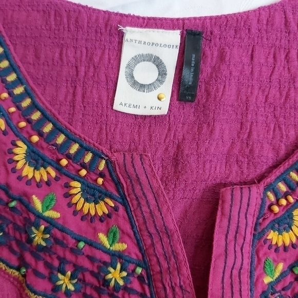 Anthropologie Akemi +‎ Kin Vizela Embroidered Top - Picture 3 of 7